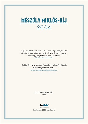 Bartók Imre kapta az idei Mészöly Miklós-díjat
